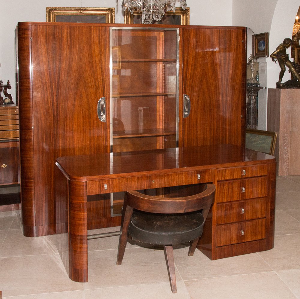 Bookcase In Rosewood Art Deco Period Circa 1930-photo-8