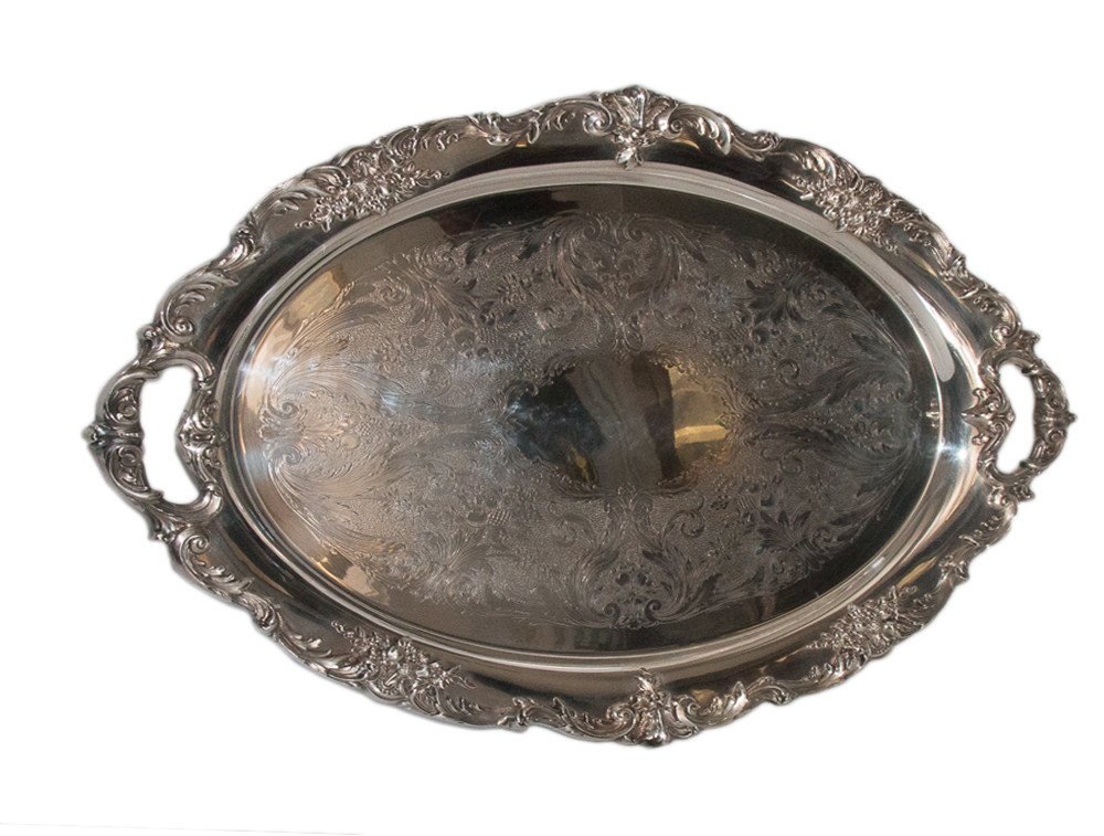 Large Reed & Barton Silver Metal Tray