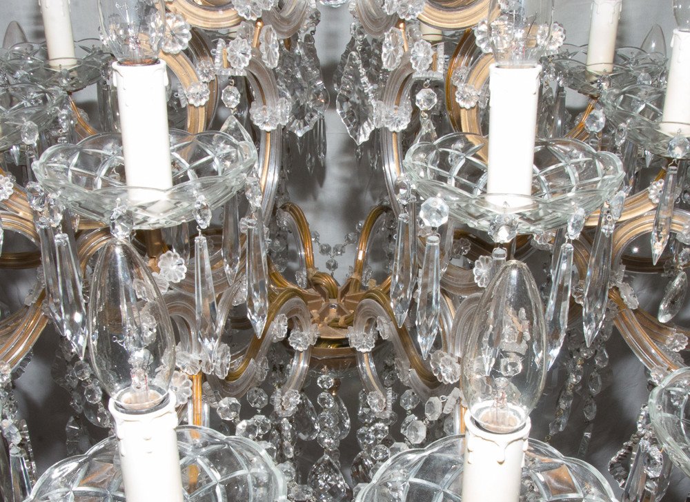 Large Italian Murano Chandelier With 24 Lights Mid 20th Century-photo-3