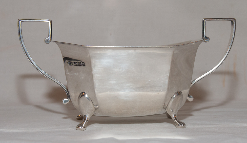 English Service, 4 Rooms, In Sterling Silver Art Deco-photo-4