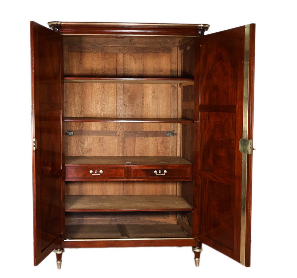 Armoire En Acajou Massif époque Louis XVI -photo-2