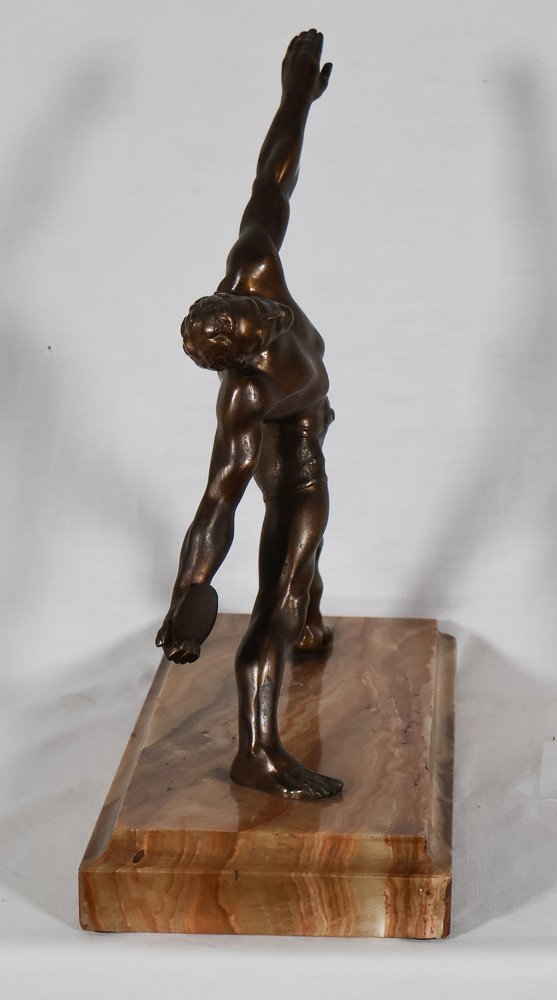 Bronze Le Lanceur De Disque époque Art Déco-photo-3
