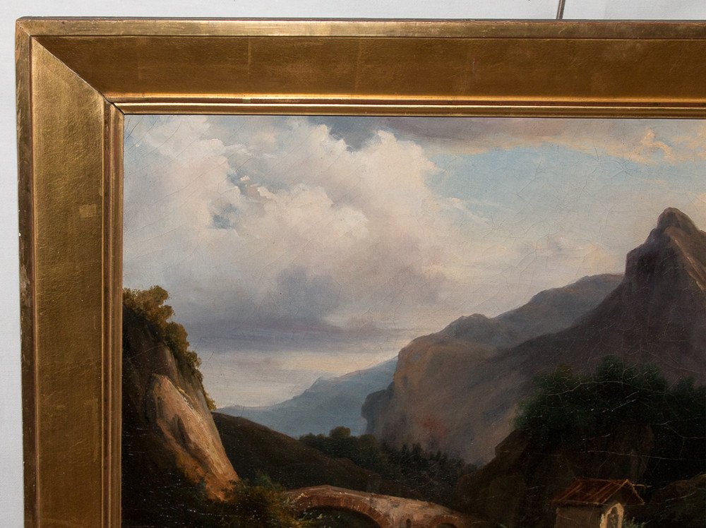 Tableau Paysage De Montagne, Italie 1820-1830-photo-1