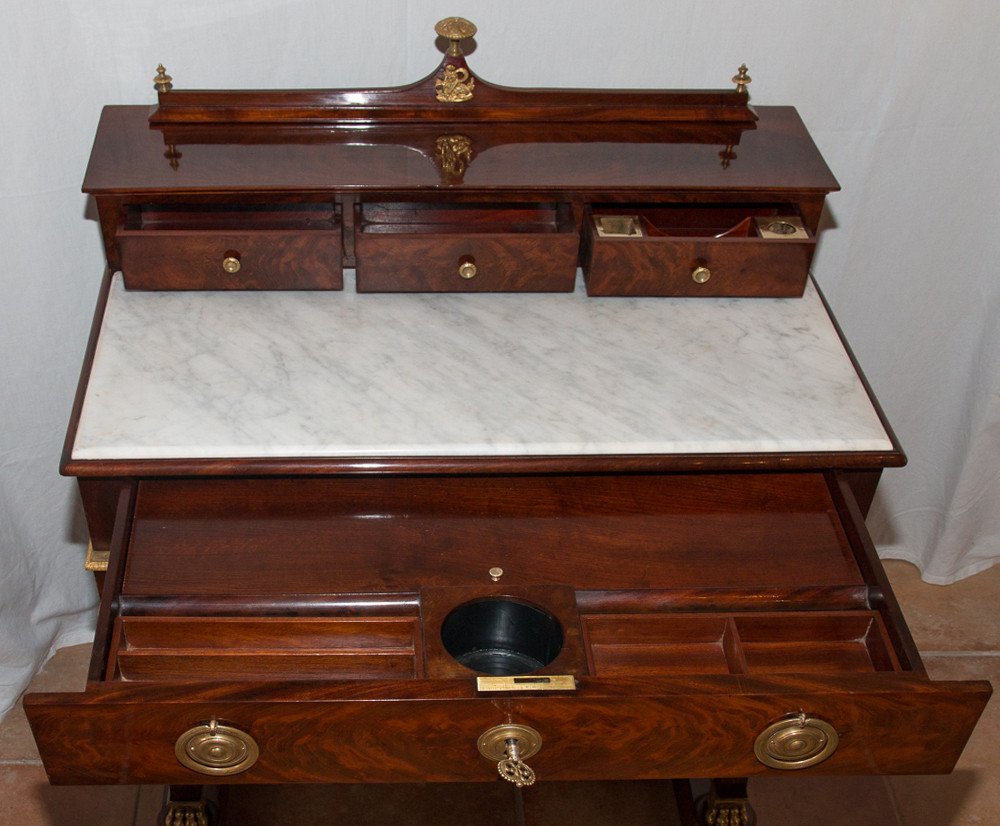  Toilet Writing Case In Mahogany Restoration Period 1820-1830-photo-3