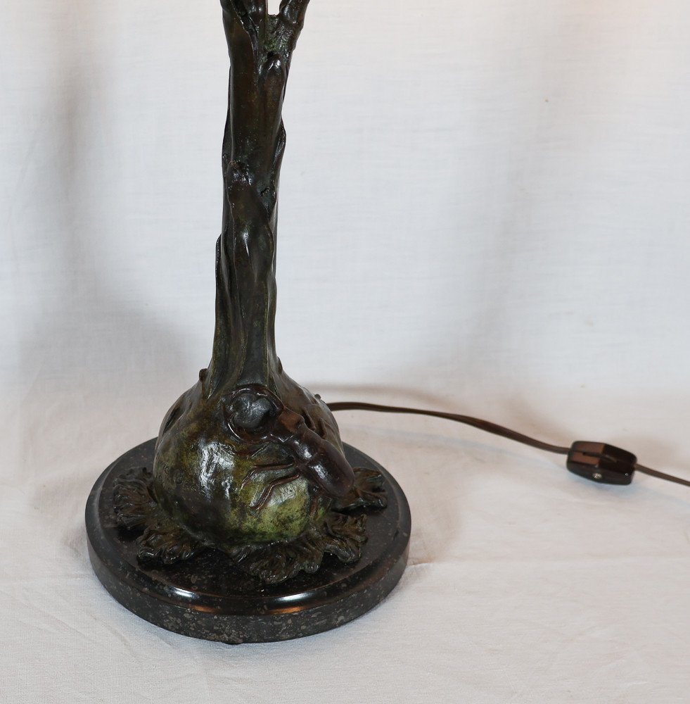Art Nouveau Bronze Lamp Ludwig Beck -photo-3