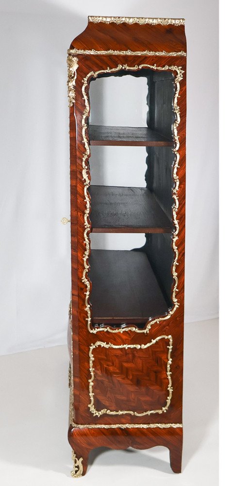  Napoleon III Period Violet Wood Showcase -photo-2