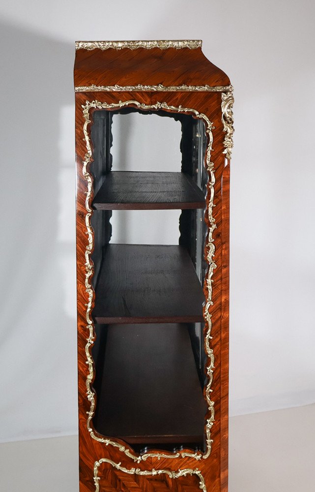  Napoleon III Period Violet Wood Showcase -photo-5