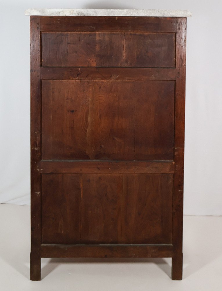 Chiffonier Secretary In Marquetry Louis XVI Period -photo-8