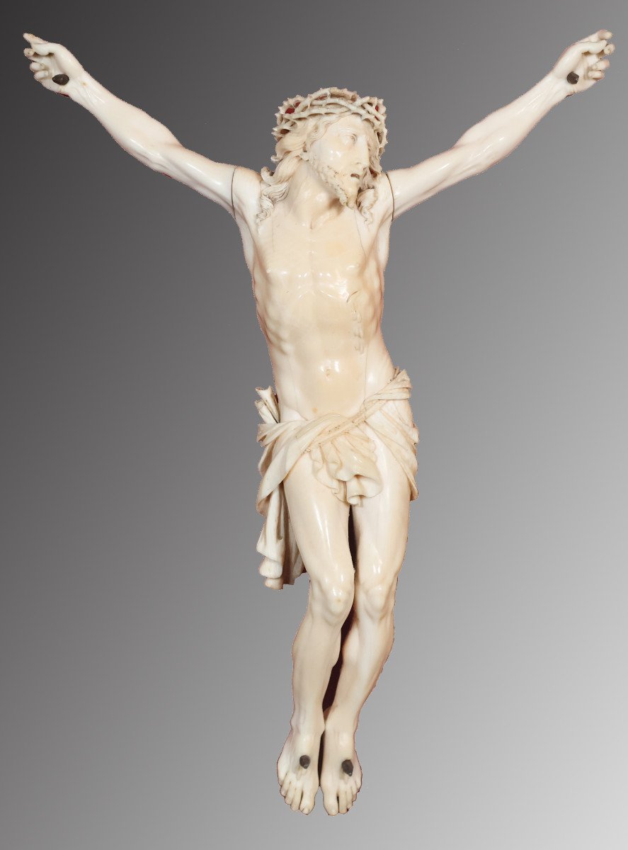 Provençal Christ In Ivory Louis XV Period-photo-4