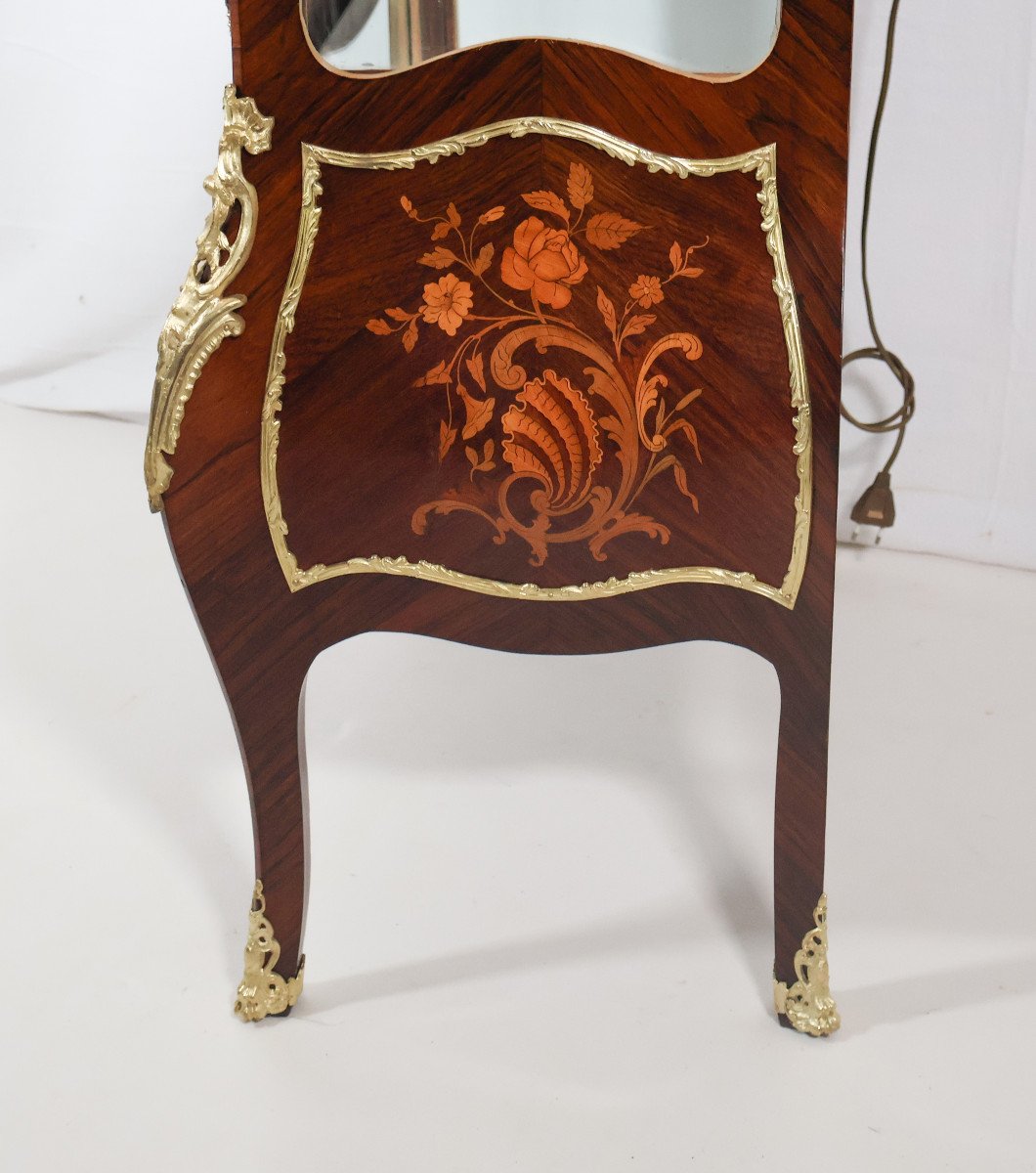 Vitrine En Marqueterie De Palissandre époque Napoléon III-photo-4