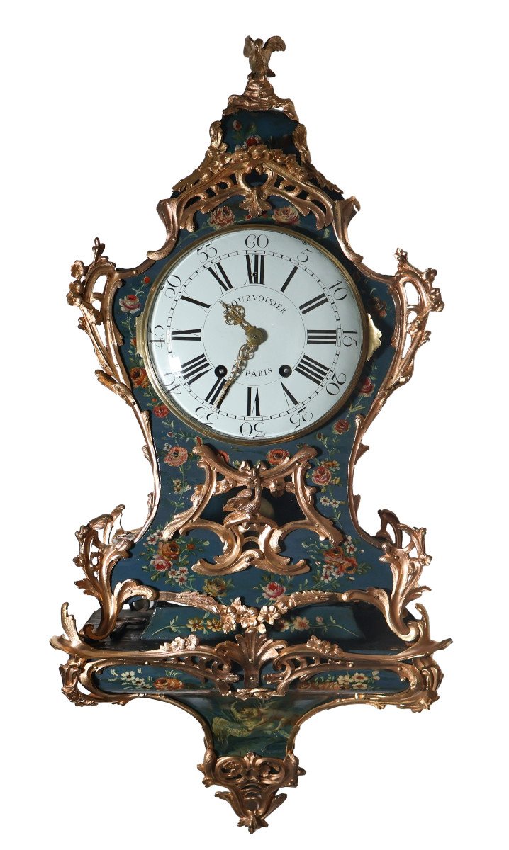Cartel And Its Console In Martin Aj Jollain Varnish, Louis XV Period