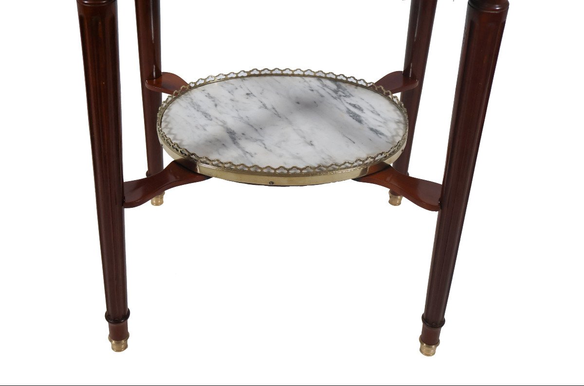 Louis XVI Mahogany Bouillotte Table -photo-2