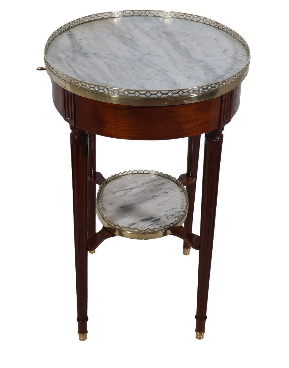 Louis XVI Mahogany Bouillotte Table -photo-4