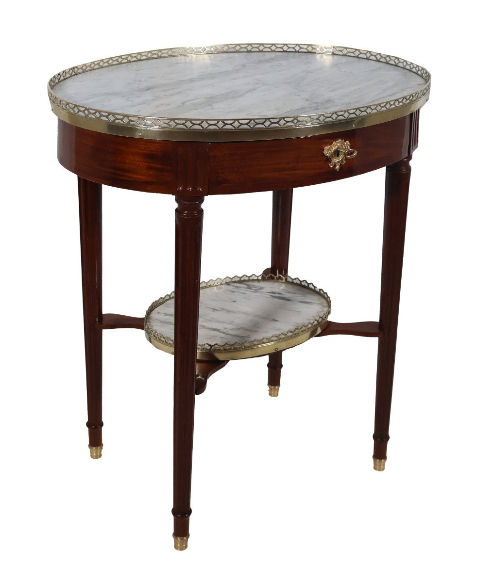 Louis XVI Mahogany Bouillotte Table 