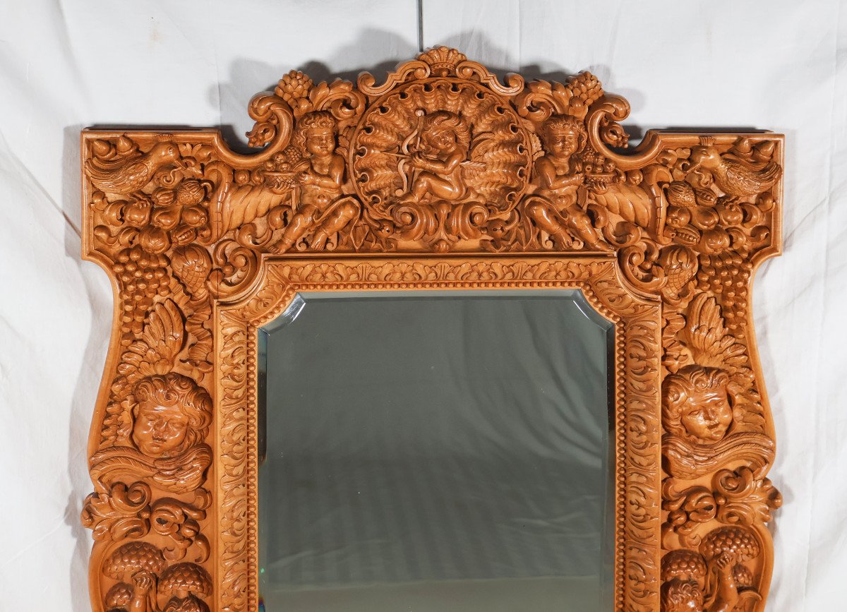  Miroir Sculpté Style Régence Milieu XXe -photo-2
