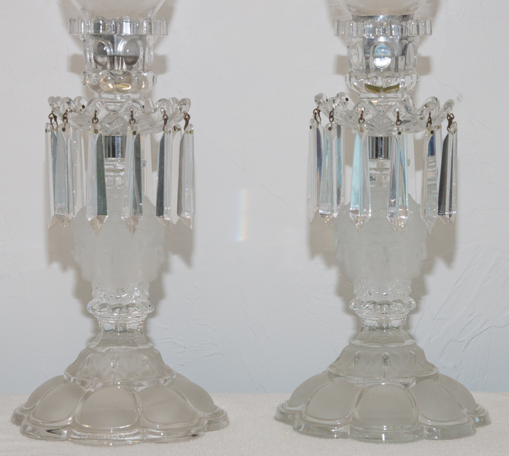 Torches Pair Of Crystal De Saint Louis Model "renaissance"-photo-2