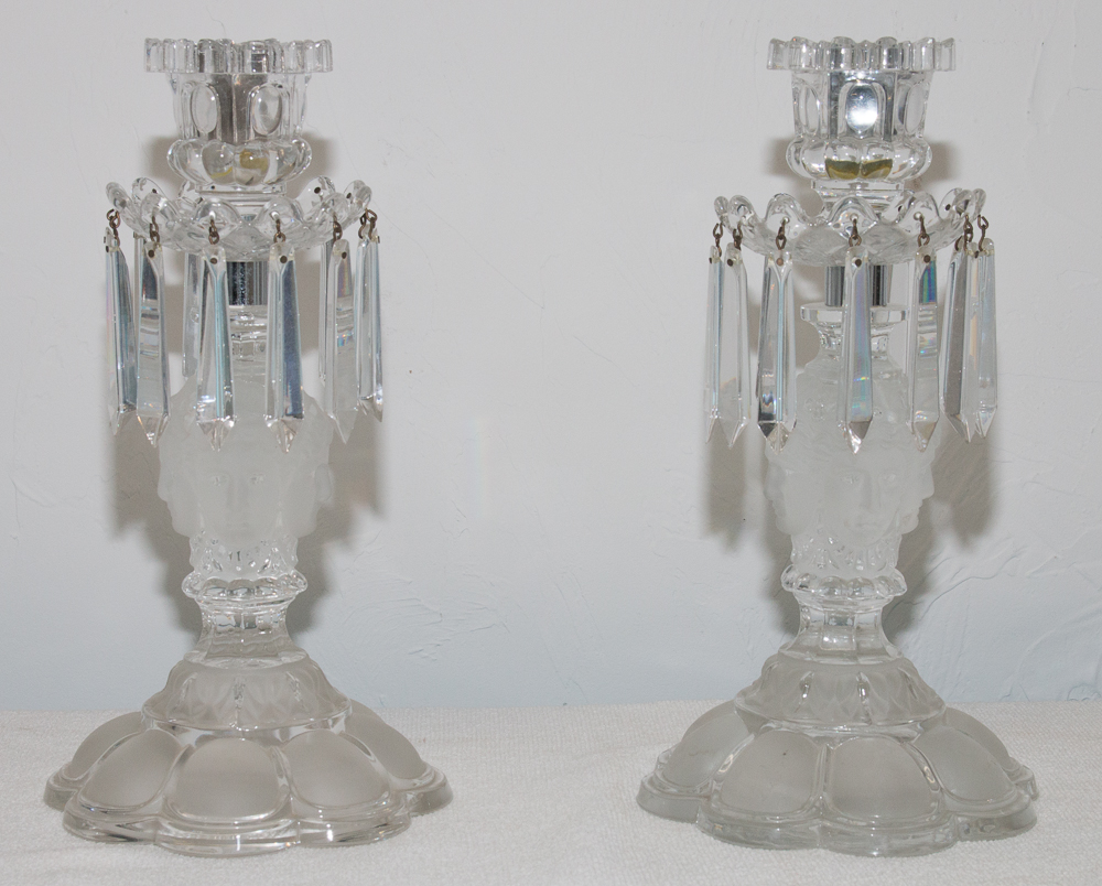 Torches Pair Of Crystal De Saint Louis Model "renaissance"-photo-8