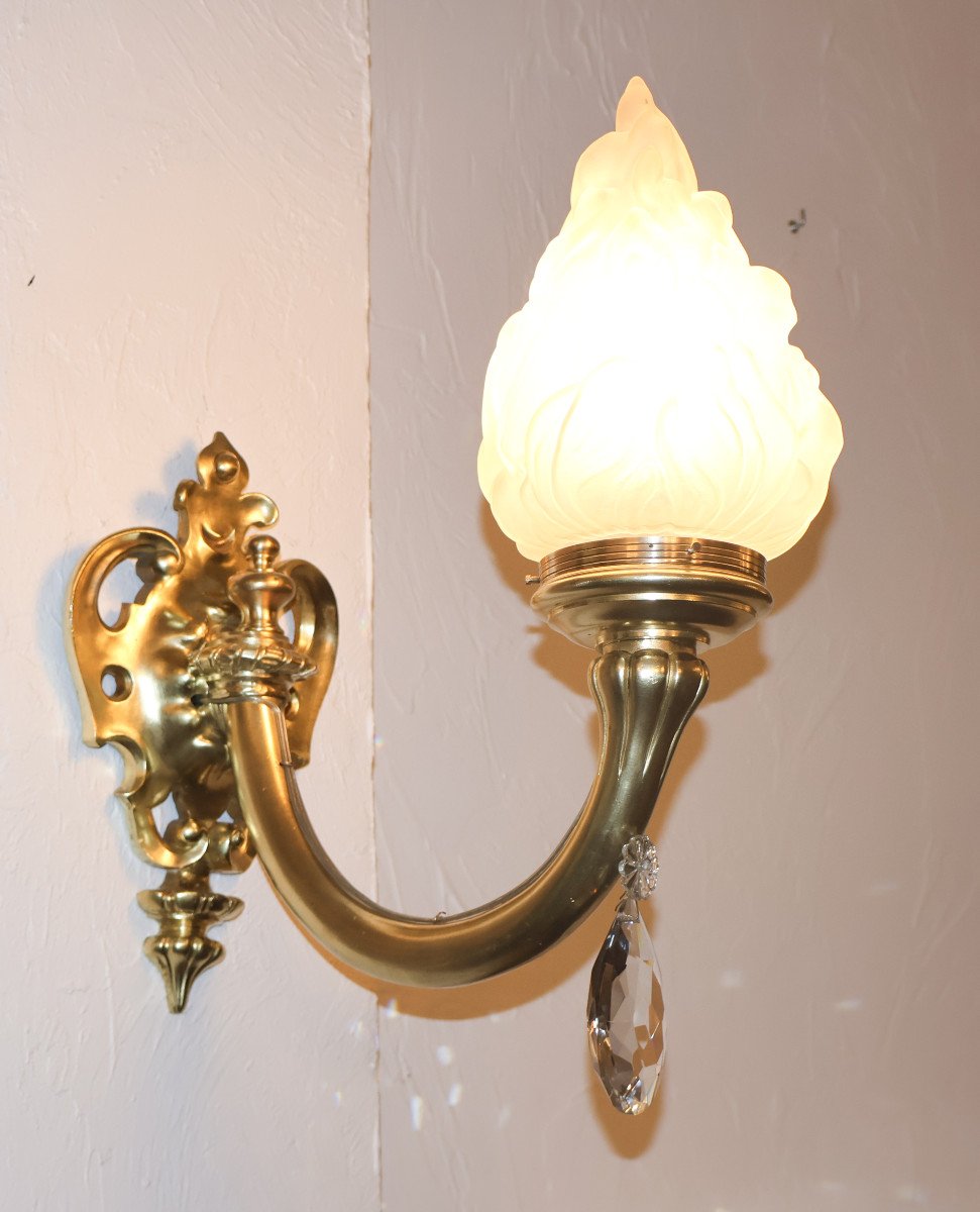 Large Gilt Bronze Wall Light From The Napoleon III Period-photo-2