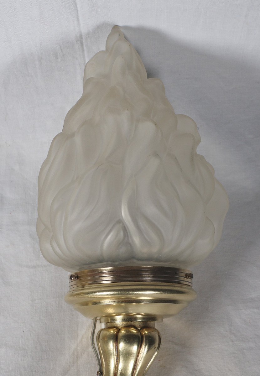 Large Gilt Bronze Wall Light From The Napoleon III Period-photo-4