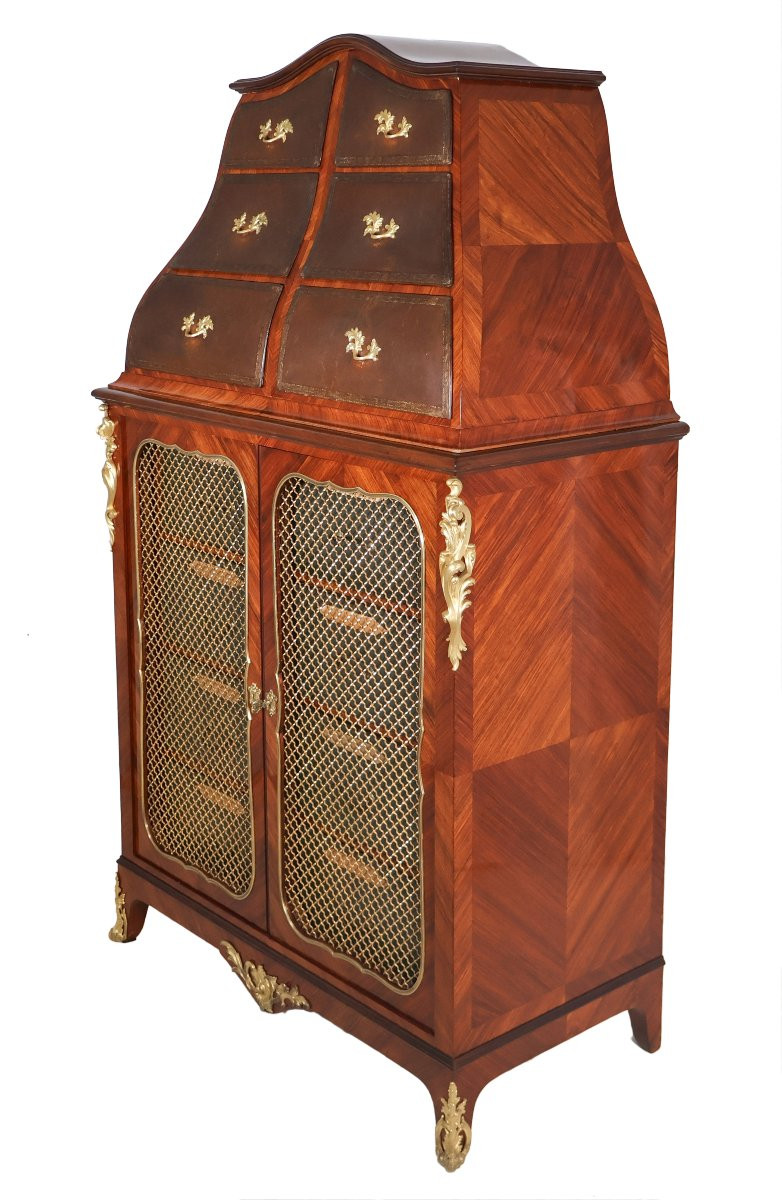 Meuble Cartonnier Louis XV, Fin XIXe – Estampillé Raulin-photo-2