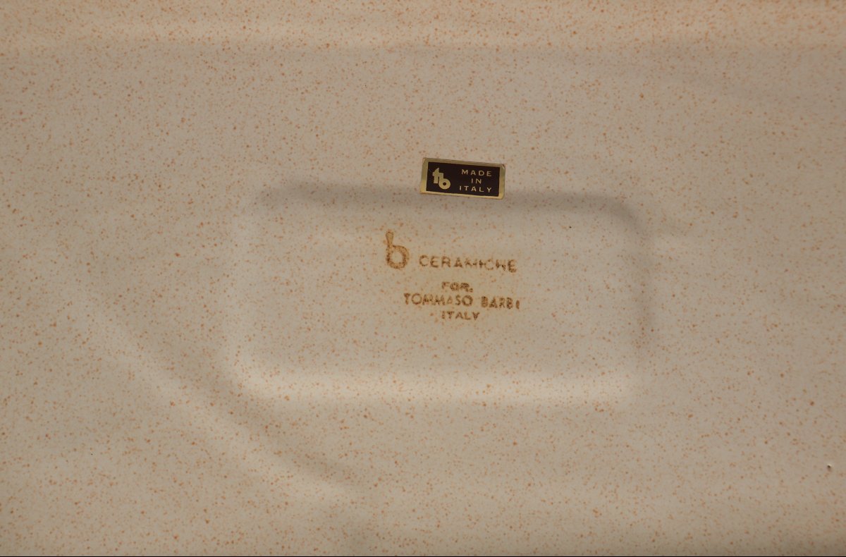 Ceramic Serving Tray – Tommaso Barbi, Italy, 1960s-photo-8