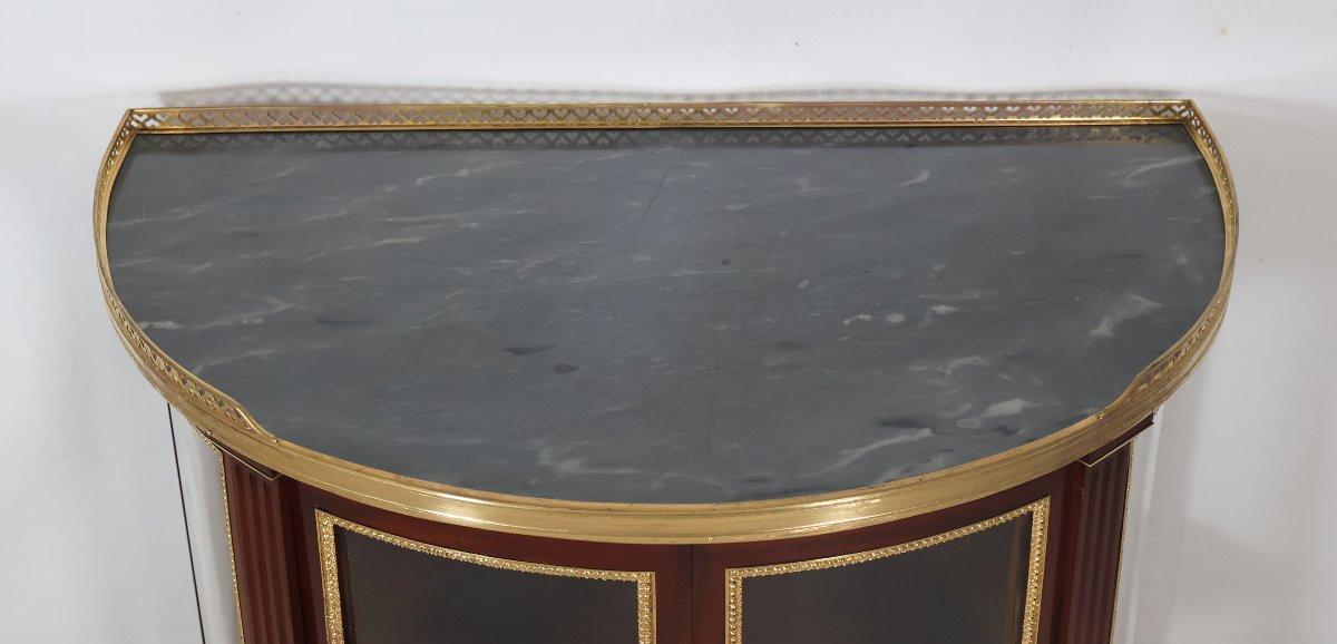 Half-moon Display Case Attributed To Paul Sormani, Late 19th Century-photo-7