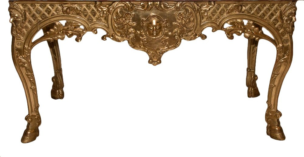 Carved And Gilded Wood Game Table, Regency Period-photo-3