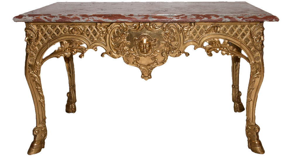 Carved And Gilded Wood Game Table, Regency Period