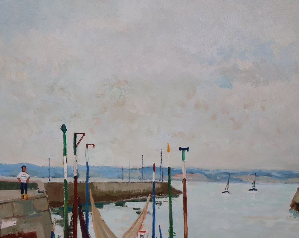 Jacques Bouyssou – The Port Of Honfleur Dated 1967-photo-3