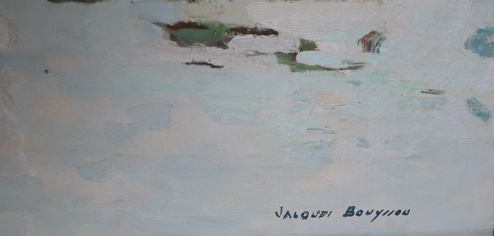 Jacques Bouyssou – The Port Of Honfleur Dated 1967-photo-6