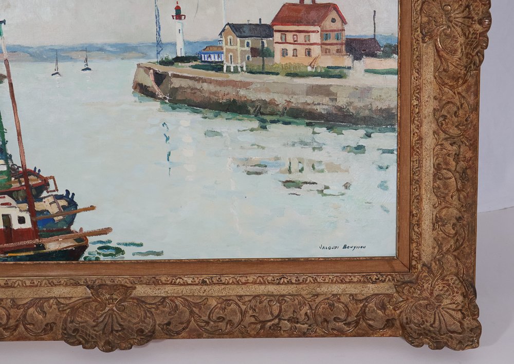 Jacques Bouyssou – The Port Of Honfleur Dated 1967-photo-8