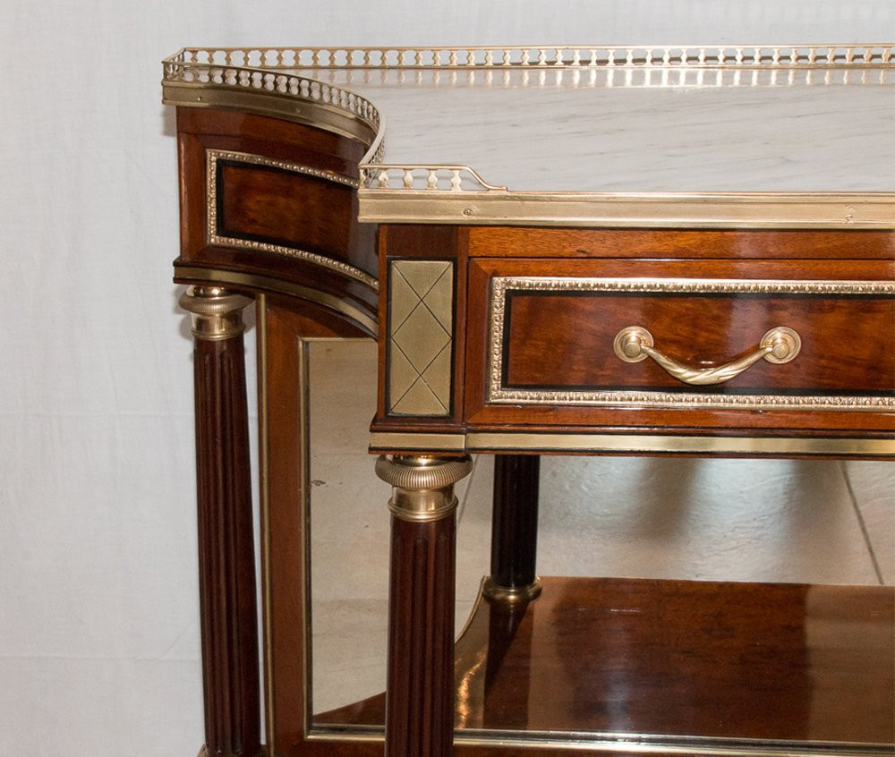 Console en acajou  époque Louis XVI fin 18ème siècle -photo-6