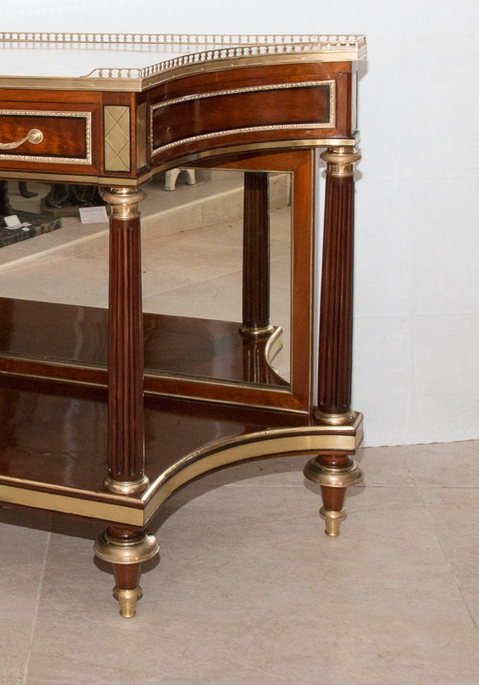Console en acajou  époque Louis XVI fin 18ème siècle -photo-7