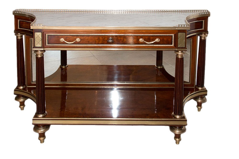 Console en acajou  époque Louis XVI fin 18ème siècle 