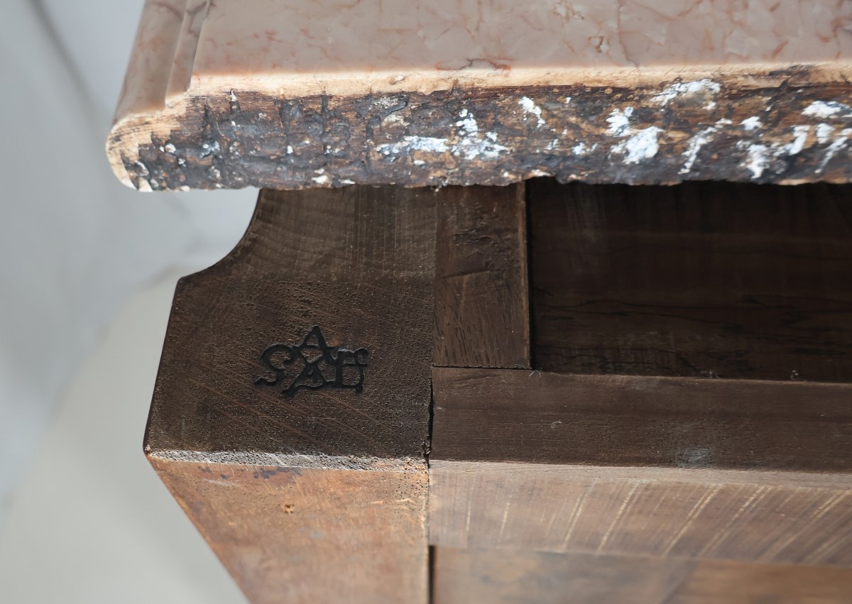  Louis XV Style Marquetry Secretary, Early 20th Century-photo-7