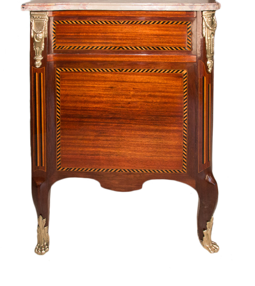 Commode En Marqueterie Époque Transition circa 1770-photo-3