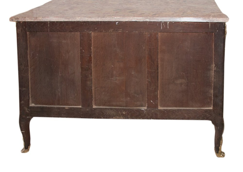 Commode En Marqueterie Époque Transition circa 1770-photo-2