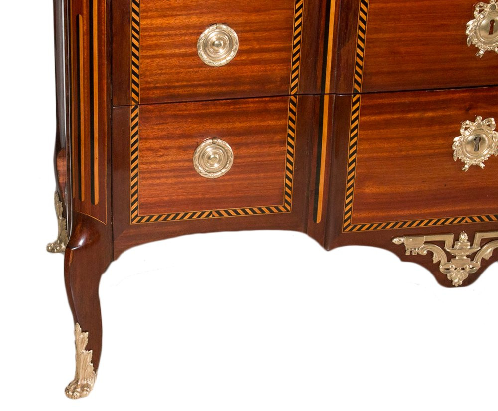Commode En Marqueterie Époque Transition circa 1770-photo-6