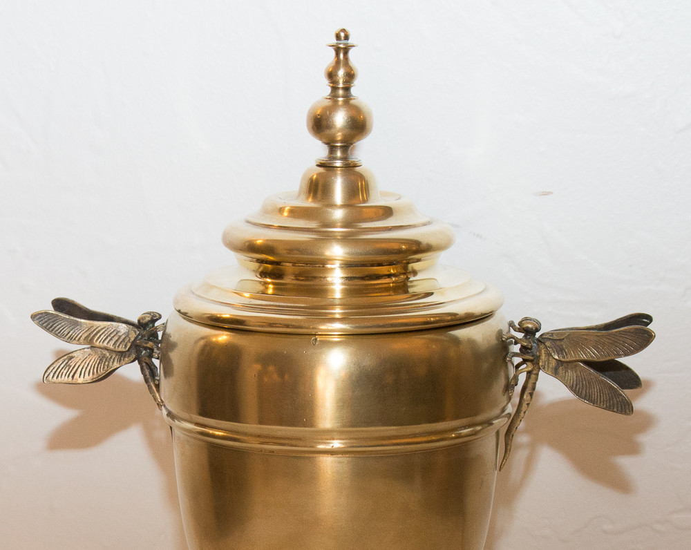 Lidded Pot In Gilt Bronze Maison Alphonse Giroux 1870-photo-2
