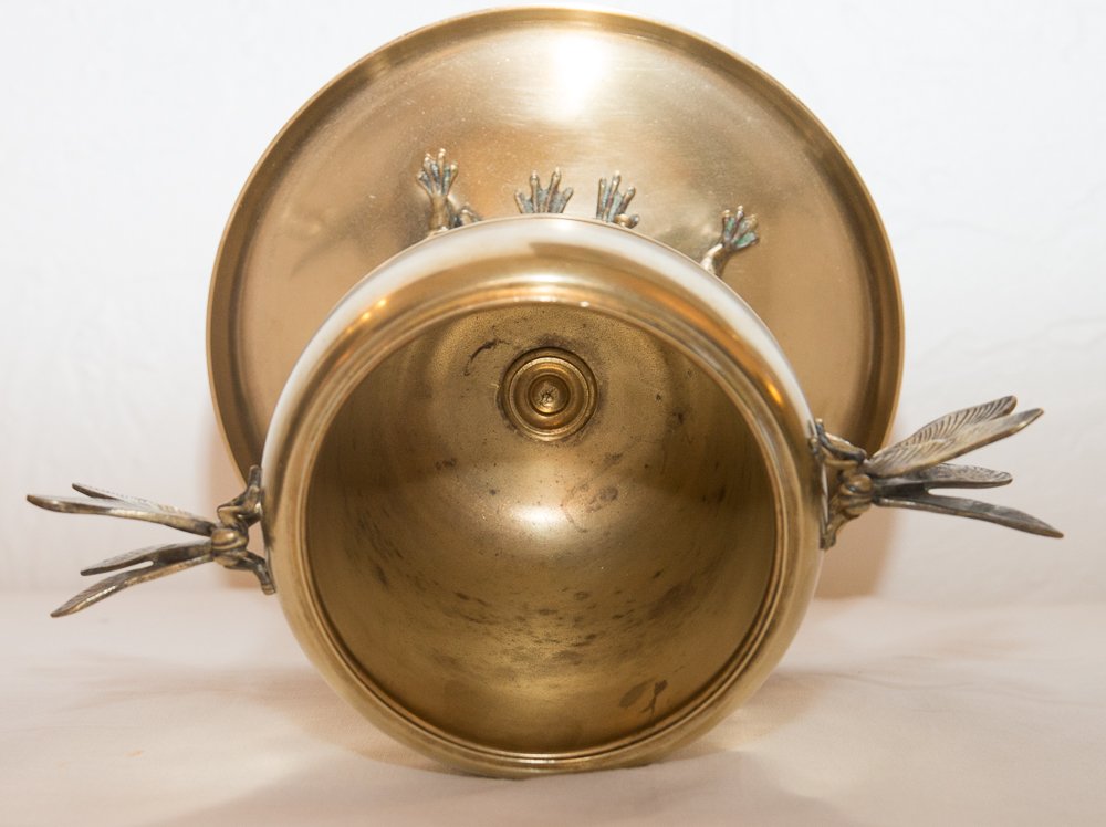 Lidded Pot In Gilt Bronze Maison Alphonse Giroux 1870-photo-5