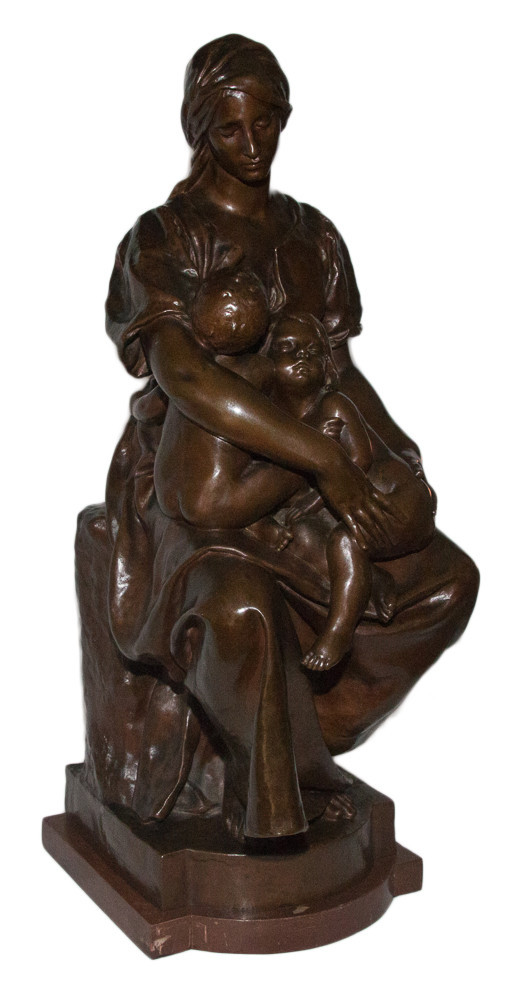 Bronze Maternité  Paul Dubois Fonderie Barbedienne fin XIXe-photo-3