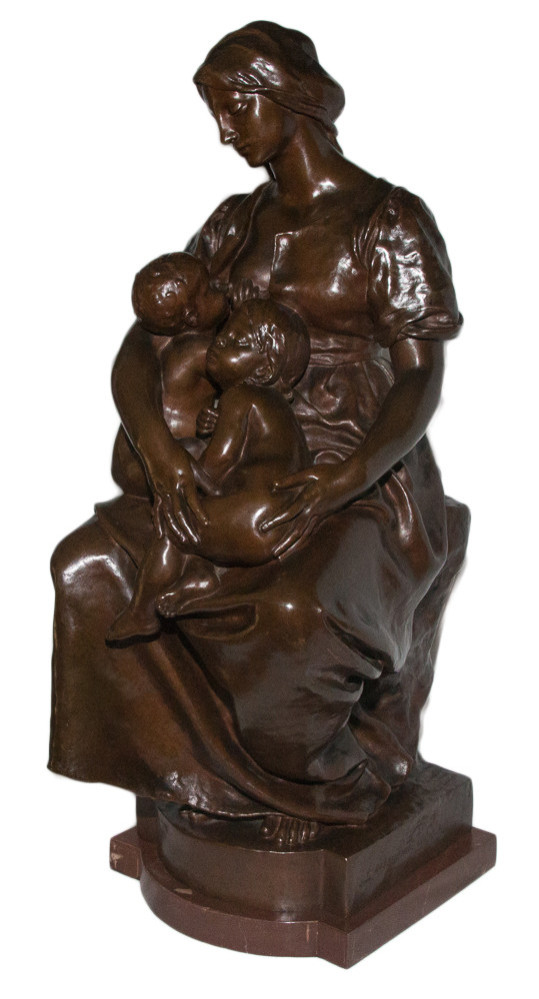 Bronze Maternité  Paul Dubois Fonderie Barbedienne fin XIXe-photo-4