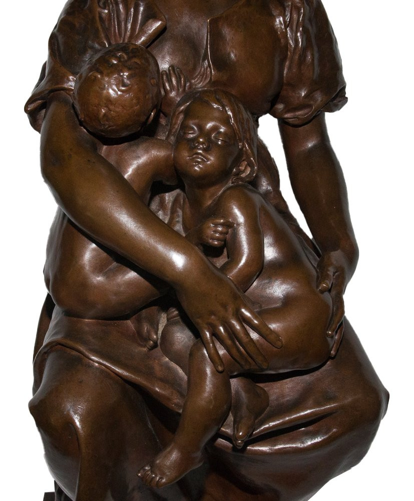Bronze Maternité  Paul Dubois Fonderie Barbedienne fin XIXe-photo-6