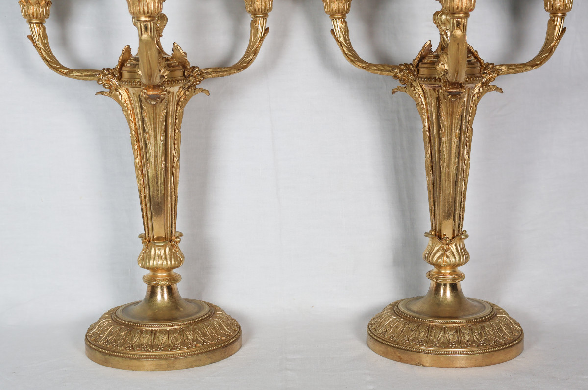 Paire de chandeliers d'époque Napoléon III-photo-2