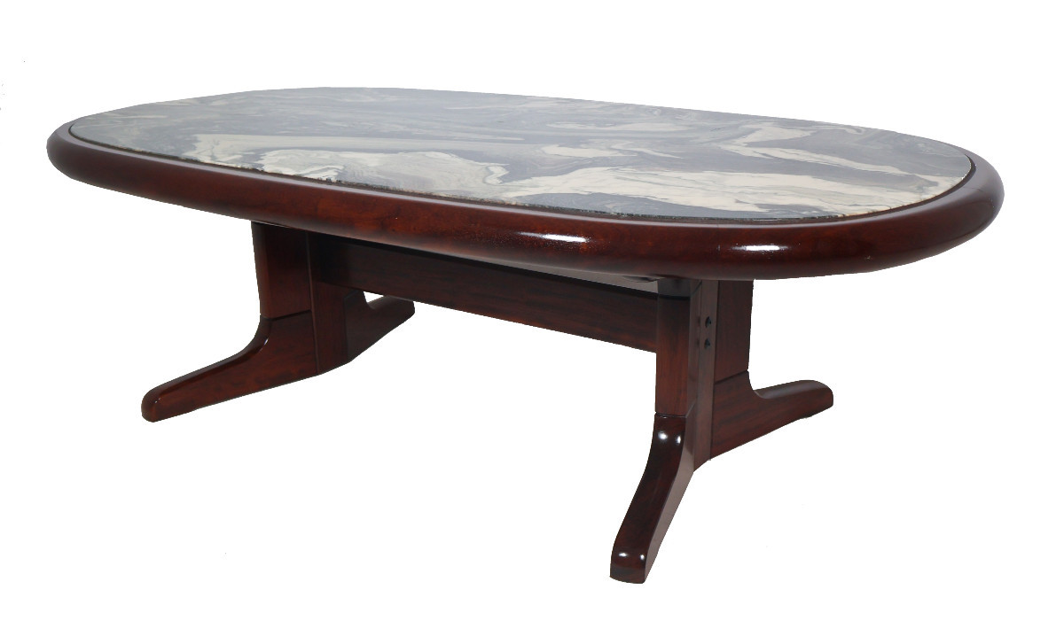 Scandinavian Oval Coffee Table From The 80s-photo-2