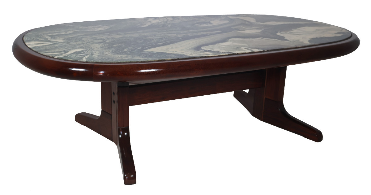 Scandinavian Oval Coffee Table From The 80s-photo-4