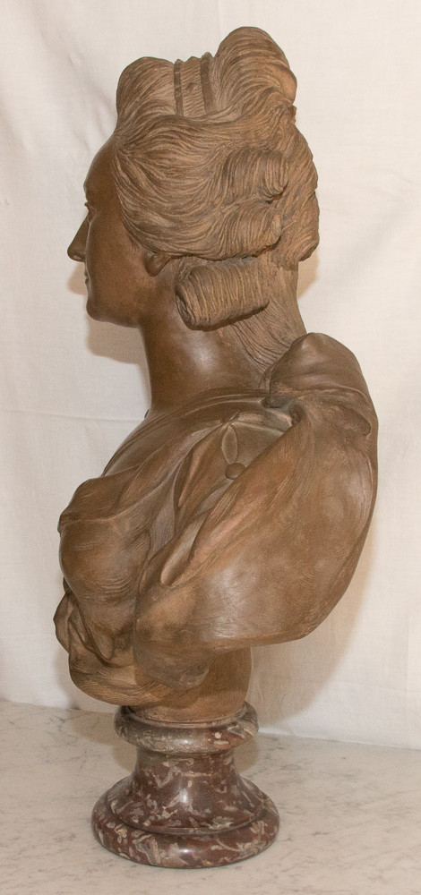 Madame Du Barry After Caffiéri In Terracotta, 19th Century -photo-4