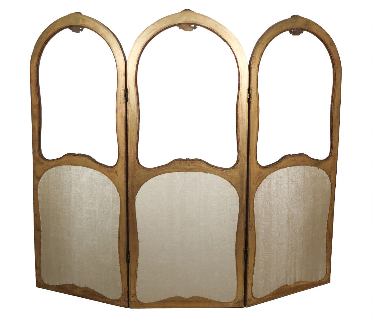 Paravent en bois doré style Louis XV fin XIXe -photo-4