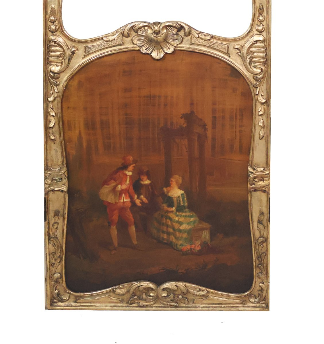 Paravent en bois doré style Louis XV fin XIXe -photo-2