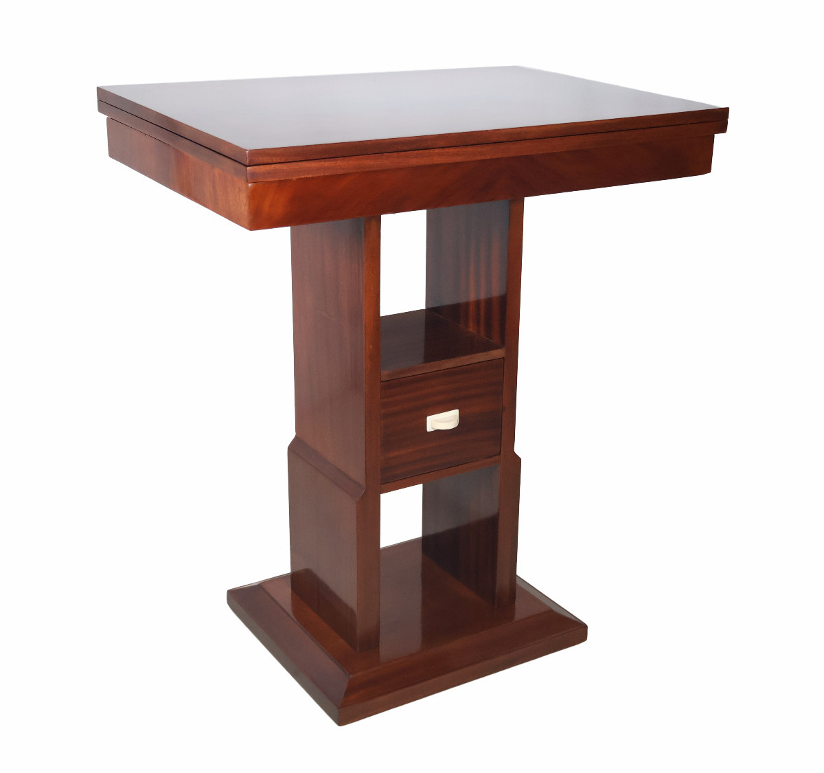 Art Deco Mahogany Game Table-photo-2